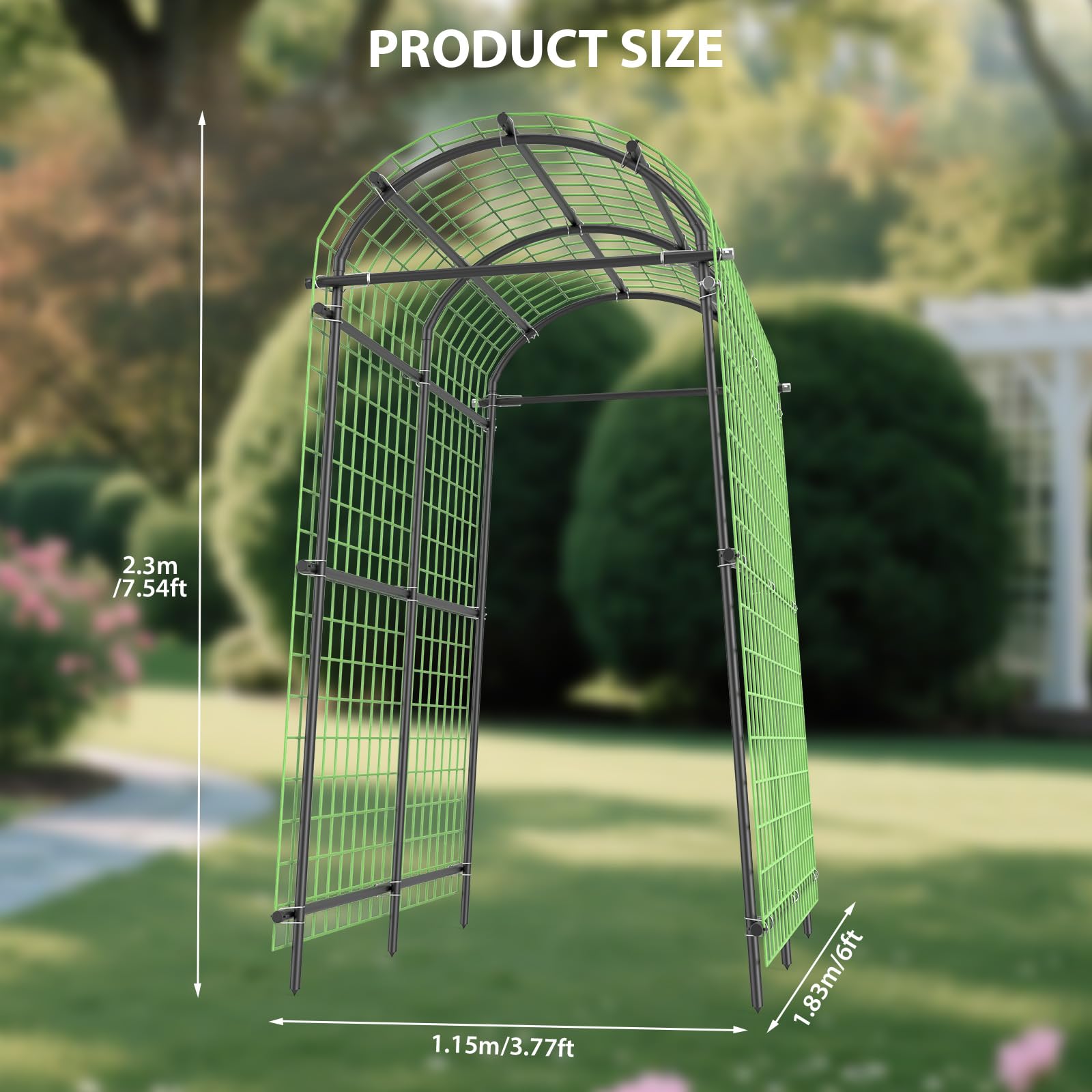 Diseño de ancho ajustable del soporte trellis